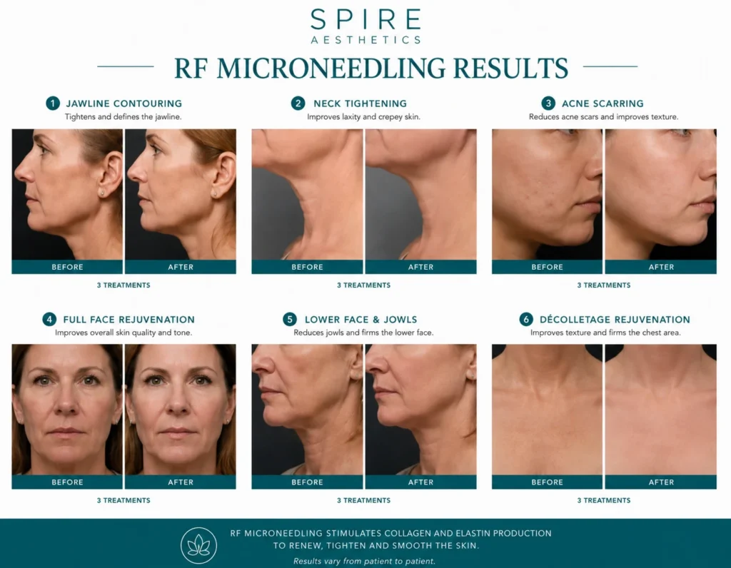 RF Microneedling Skin tightening Seacombe results
